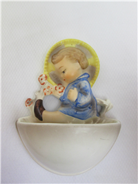 CHILD WITH FLOWERS 4-1/4" Holy Water Font (Hummel 36/0, TMK 3)
