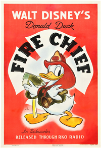 FIRE CHIEF   Original American One Sheet   (RKO/Disney, 1940)