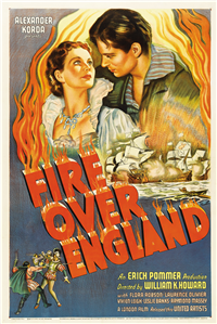 FIRE OVER ENGLAND   Original American One Sheet   (London, 1937)