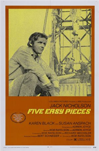FIVE EASY PIECES   Original American One Sheet   (Columbia, 1970)