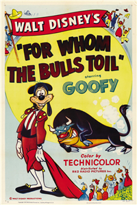 FOR WHOM THE BULLS TOIL   Original American One Sheet   (RKO/Disney, 1953)