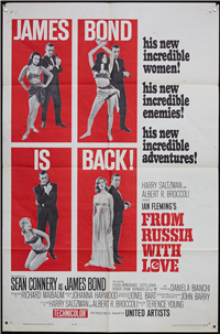FROM RUSSIA WITH LOVE   Original American One Sheet Style A   (United Artists, 1964)
