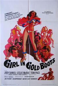 GIRL IN GOLD BOOTS   Original American One Sheet   (Geneni, 1968)