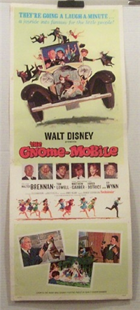 THE GNOME-MOBILE   Re-Release American Insert   (Disney, 1976)
