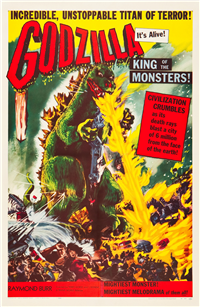 GODZILLA, KING OF THE MONSTERS   Original American One Sheet   (Transworld, 1956)