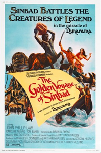 THE GOLDEN VOYAGE OF SINBAD   Original American One Sheet   (Columbia, 1973)