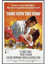 GONE WITH THE WIND   Re-Release American One Sheet   (MGM, 1974)