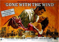GONE WITH THE WIND   Re-Release American Half Sheet   (MGM, 1968)