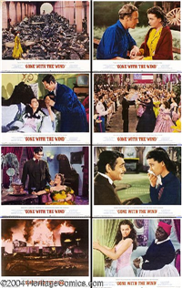 GONE WITH THE WIND   Re-Release American Lobby Card Set   (MGM, 1968)