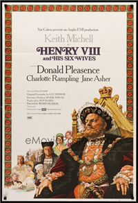 HENRY VIII AND HIS SIX WIVES   Original American One Sheet   (MGM, 1972)