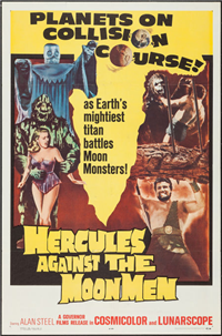 HERCULES AGAINST THE MOON MEN   Original American One Sheet   (Governor Films, 1965)