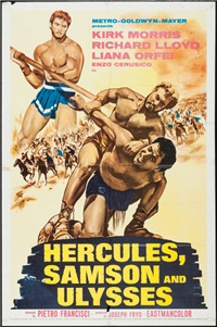 HERCULES, SAMSON AND ULYSSES   Original American One Sheet   (MGM, 1965)