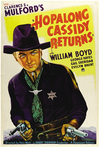 HOPALONG CASSIDY RETURNS   Original American One Sheet   (Paramount, 1936)