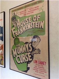 HOUSE OF FRANKENSTEIN AND MUMMY'S CURSE   Original American Window Card   (Universal, 1945)