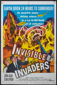 INVISIBLE INVADERS   Original American One Sheet   (Premium, 1959)