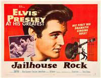 JAILHOUSE ROCK   Original American Half Sheet   (MGM, 1957)