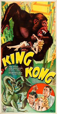 KING KONG   Original American Three Sheet Style B   (RKO, 1933)