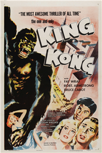 KING KONG   Re-Release American One Sheet   (RKO, 1956)