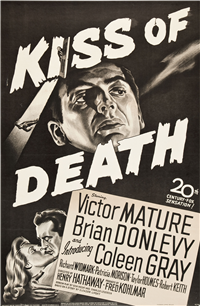 KISS OF DEATH   Original American One Sheet   (20th Century Fox, 1947)