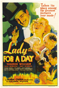 LADY FOR A DAY   Original American One Sheet   (Columbia, 1933)