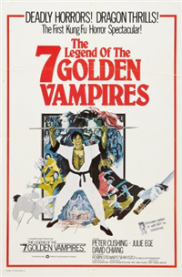 THE LEGEND OF THE SEVEN GOLDEN VAMPIRES   Original American One Sheet   (Shaw-Hammer, 1974)