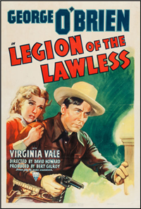 LEGION OF THE LAWLESS   Original American One Sheet   (RKO, 1939)