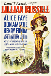 LILLIAN RUSSELL   Original American One Sheet   (20th Century Fox, 1940)