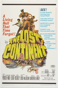 THE LOST CONTINENT   Original American One Sheet   (20th Century Fox, 1968)