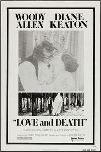 LOVE AND DEATH   Original American One Sheet Style B   (United Artists, 1975)