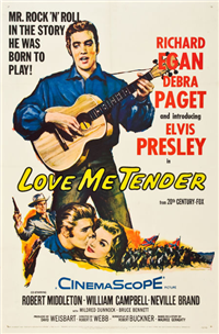 LOVE ME TENDER   Original American One Sheet   (20th Century Fox, 1956)