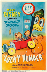 LUCKY NUMBER   Original American One Sheet   (RKO/Disney, 1950)