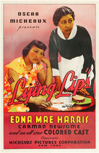 LYING LIPS   Original American One Sheet   (Micheaux, 1939)