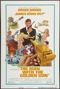 THE MAN WITH THE GOLDEN GUN   Original American Western Hemisphere One Sheet   (United Artists, 1974)