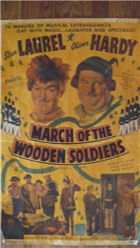 MARCH OF THE WOODEN SOLDIERS   Re-Release American One Sheet   (Film Classics, 1950)