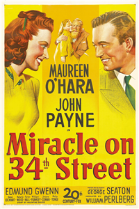 MIRACLE ON 34TH STREET   Original American One Sheet   (20th Century Fox, 1947)