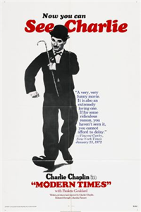 MODERN TIMES   Re-Release American One Sheet   (United Artists, 1972)