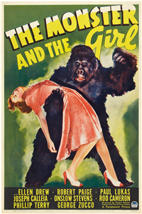 THE MONSTER AND THE GIRL   Original American One Sheet   (Paramount, 1941)