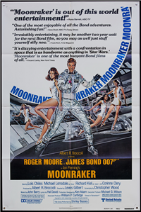 MOONRAKER   Original American One Sheet Review Style   (United Artists, 1979)