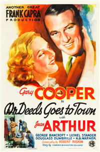 MR. DEEDS GOES TO TOWN   Original American One Sheet   (Columbia, 1936)