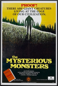 THE MYSTERIOUS MONSTERS   Original American One Sheet   (Sun, 1975)
