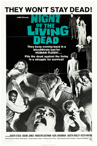 NIGHT OF THE LIVING DEAD   Original American One Sheet   (Continental, 1968)