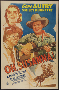 OH SUSANNAH!   Re-Release American One Sheet   (Republic, 1941)