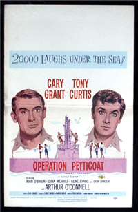 OPERATION PETTICOAT   Original American Window Card   (Universal, 1959)