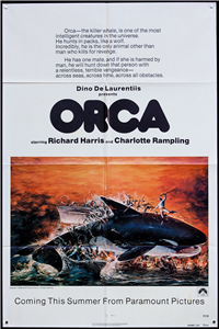 ORCA THE KILLER WHALE   Original American One Sheet   (Paramount, 1977)
