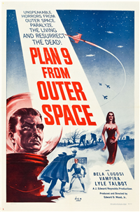 PLAN 9 FROM OUTER SPACE   Original American One Sheet   (DCA, 1958)