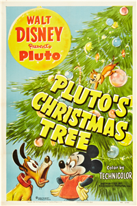PLUTO'S CHRISTMAS TREE   Original American One Sheet   (RKO/Disney, 1952)