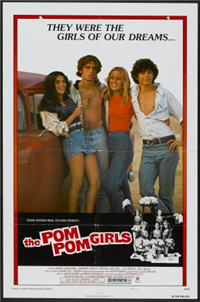 THE POM POM GIRLS   Original American One Sheet Style B   (Crown International, 1976)