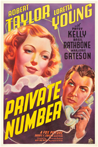 PRIVATE NUMBER   Original American One Sheet   (20th Century Fox, 1936)