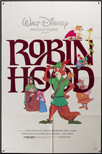 ROBIN HOOD   Re-Release American One Sheet   (Disney, 1982)
