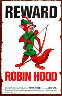 ROBIN HOOD   Original American One Sheet   (Buena Vista (Disney), 1973)